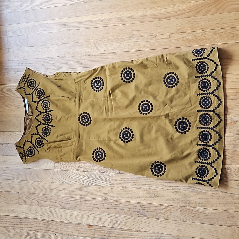 Boden Embroidered Bronze Dress 8